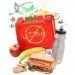 Litterless lunch litterless lunch, lunch pail, water bottel, banana, apple