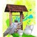 owl at the well with H2O owl, well, water