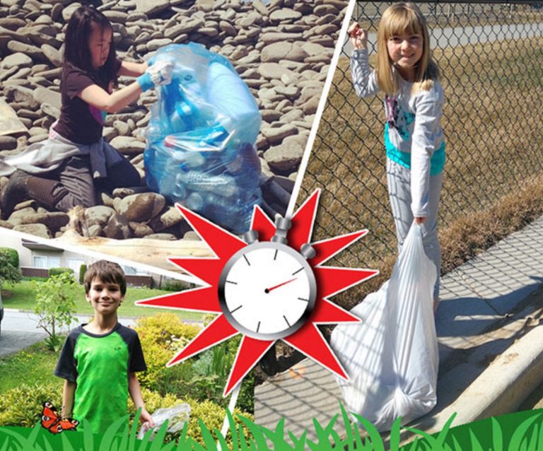 Eco-Activity: Timed trash pickup