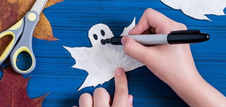 Eco-Activity: Leafy ghost garland