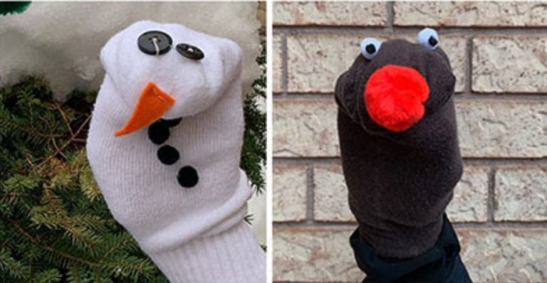 Eco-activity: Odd sock holiday puppets