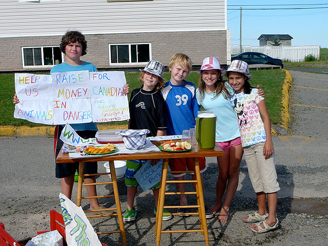 Earth Ranger lemonade stand lemonade stand, kids, fundraising,