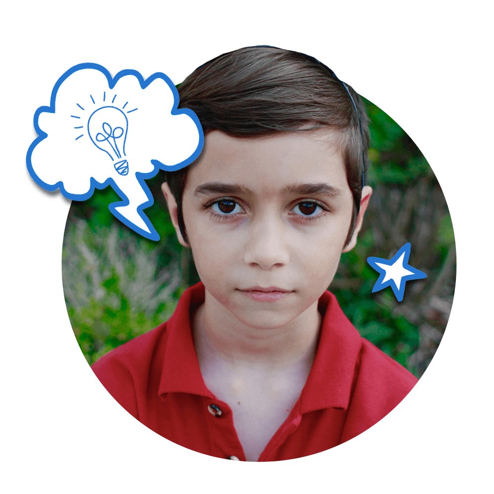 Kid thinking about the climate Kid thinking about the climate