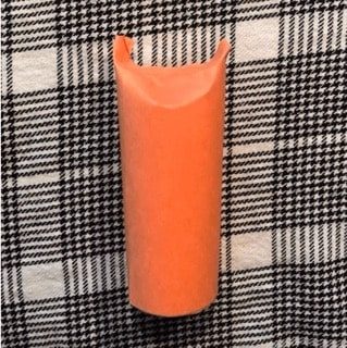 red-fox-craft-step2 Carefully fold in the center of your toilet paper roll to make your fox’s ears.