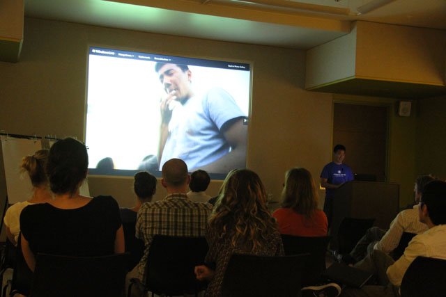 Joey speaking at Earth Rangers' Centre Students on Ice participant community outreach Earth Rangers