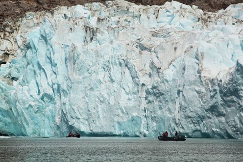 zodiac beside glacier zodiac, glacier, Arctic