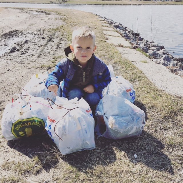 Ranger Brady completing his Shoreline Saver Mission