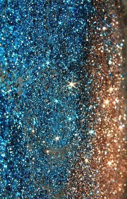 blue and gold sparkling glitter