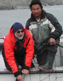 steve and johnassie catching a seal